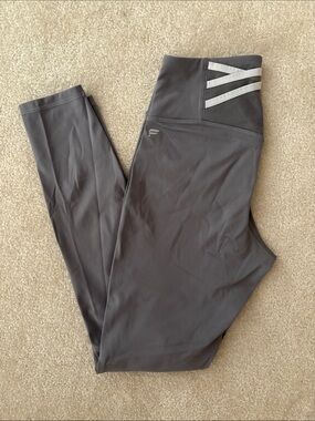 Fabletics Charcoal Leggings with Silver Detail